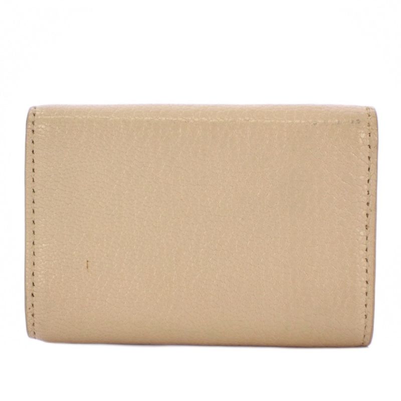 Balenciaga Edge City Mini Wallet Trifold Wallet Leather Beige 470059 KH - OH