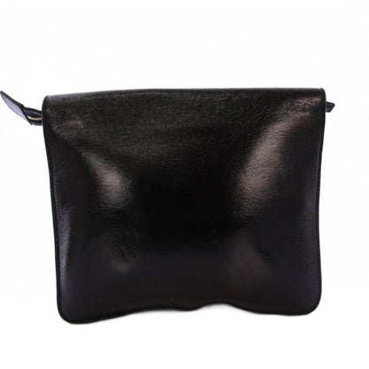Celine Phoebe Period Clutch Bag Party Bag Second Bag Leather Black KH - OH