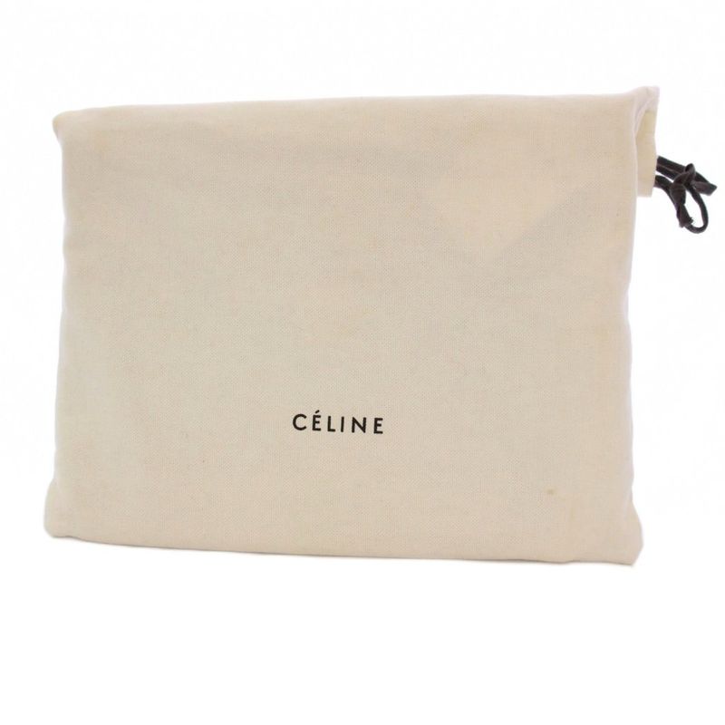 Celine Phoebe Period Clutch Bag Party Bag Second Bag Leather Black KH - OH