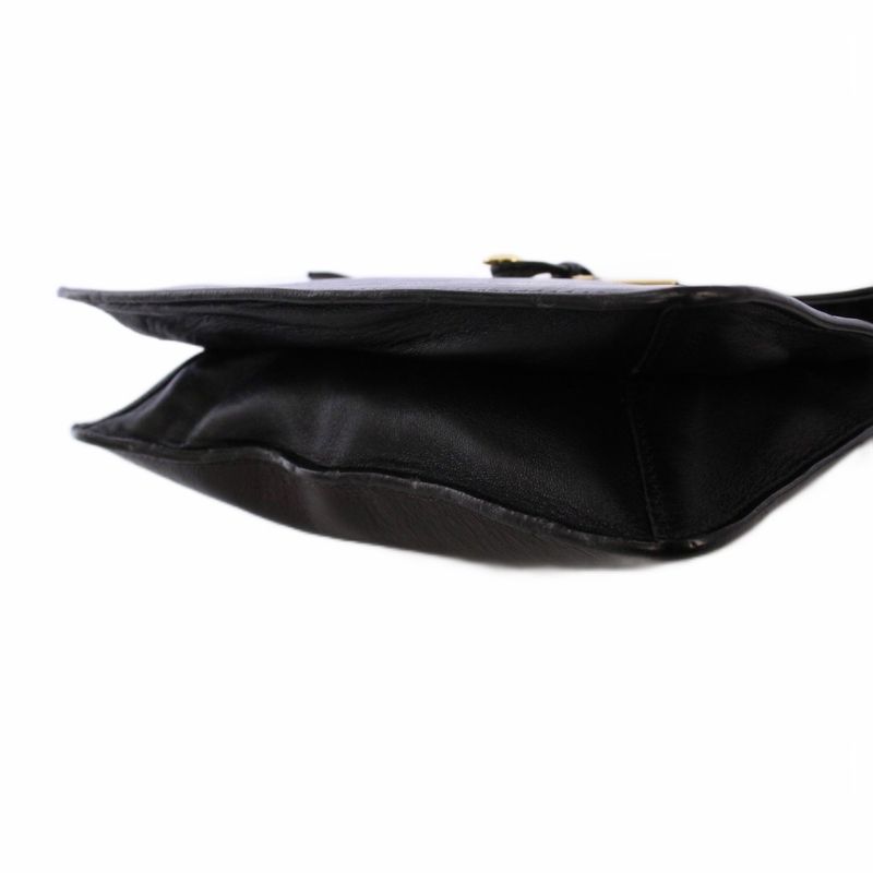 Celine Phoebe Period Clutch Bag Party Bag Second Bag Leather Black KH - OH