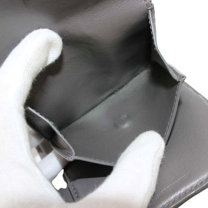 Celine Medium Strap Wallet Bifold Wallet Leather Gray KH - OH