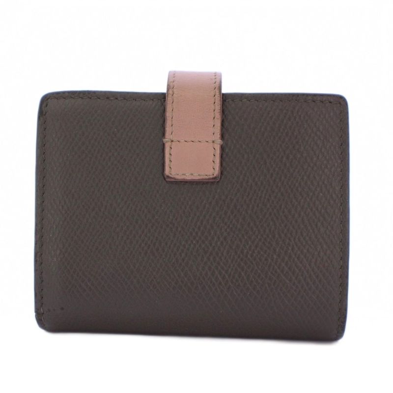 Celine Medium Strap Wallet Bifold Wallet Leather Gray KH - OH