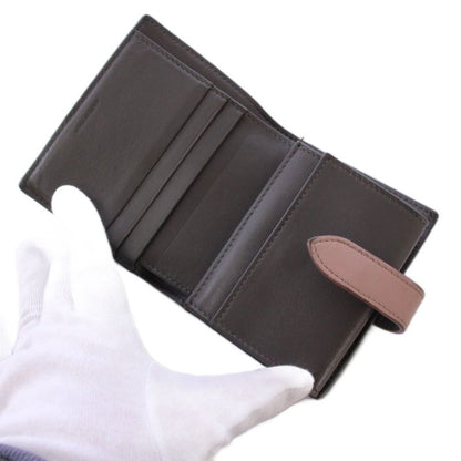 Celine Medium Strap Wallet Bifold Wallet Leather Gray KH - OH