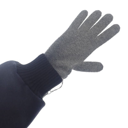 Hermes Heaven Gloves M G g1 S Cashmere Polyurethane Charbon Gray