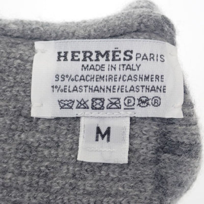 Hermes Heaven Gloves M G g1 S Cashmere Polyurethane Charbon Gray