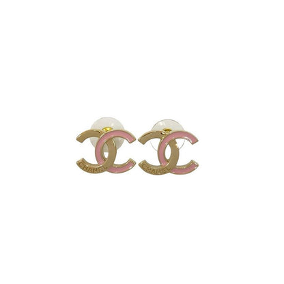 Chanel Coco Mark Motif Logo GP Earrings Accessories 24IB