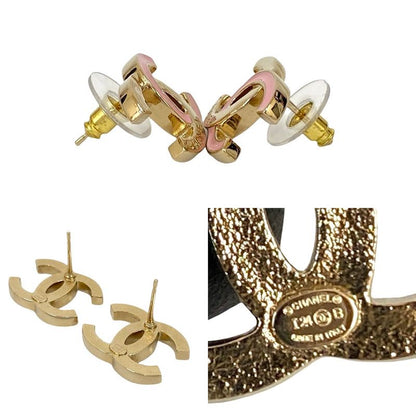 Chanel Coco Mark Motif Logo GP Earrings Accessories 24IB