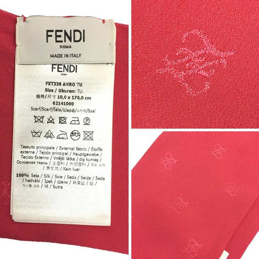 Fendi Karligraphy Ff Long Scarf Silk Shawl Aq7811