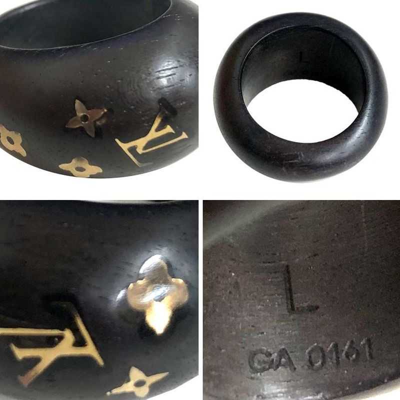 Louis Vuitton Wood Ring L Size Berg Sylvania Ring M65934 Aq7812