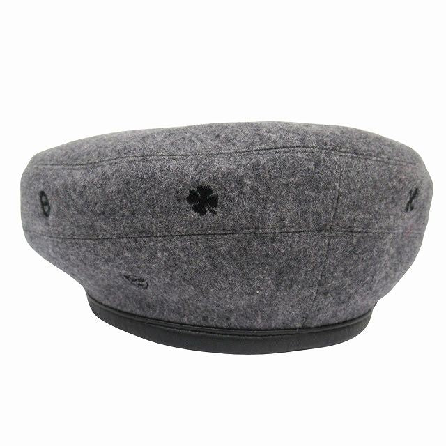 Hermes "saint-Honore" Saint-Honore Cashmere Beret Hat Cap Chaine