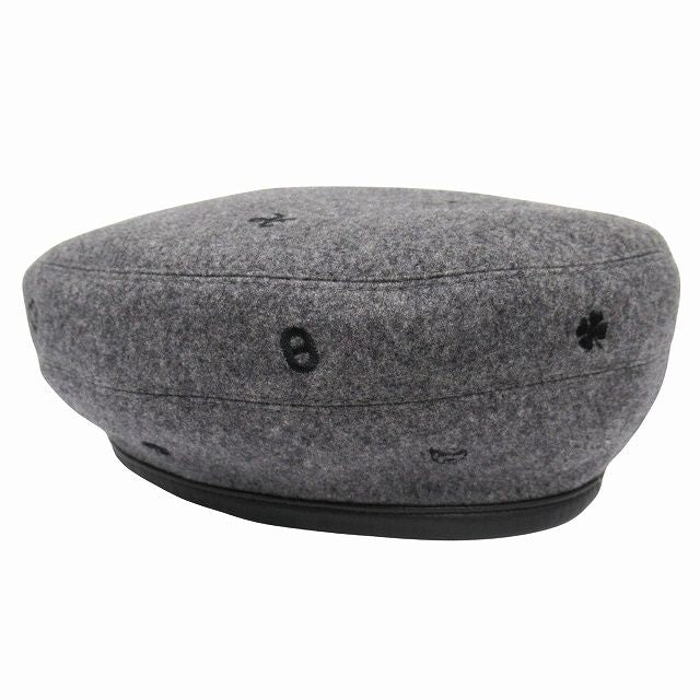 Hermes "saint-Honore" Saint-Honore Cashmere Beret Hat Cap Chaine
