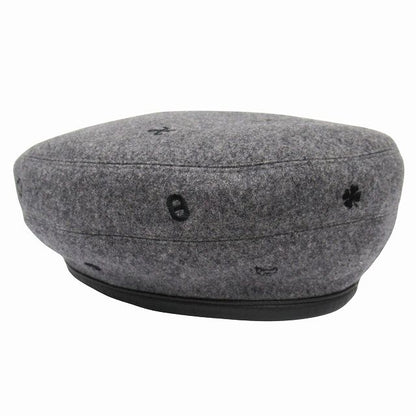 Hermes "saint-Honore" Saint-Honore Cashmere Beret Hat Cap Chaine