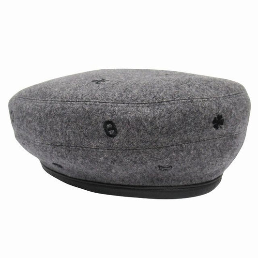 Hermes "saint-Honore" Saint-Honore Cashmere Beret Hat Cap Chaine