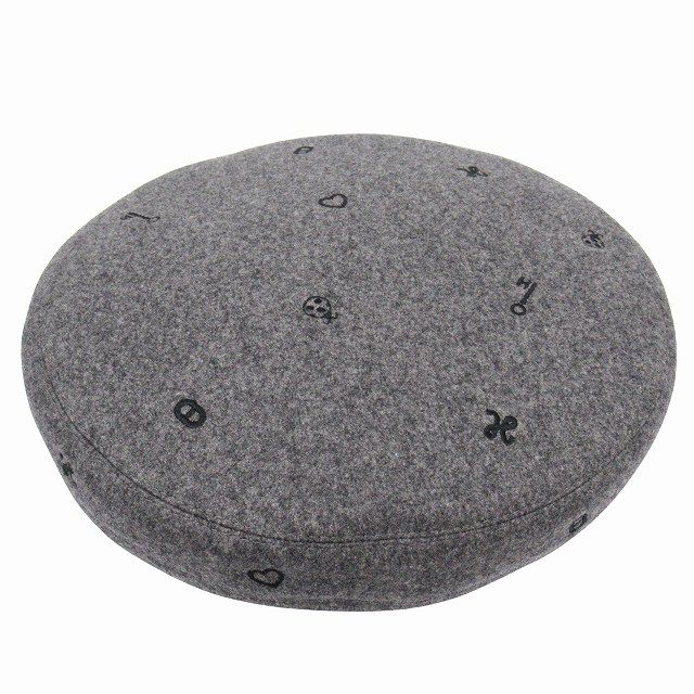 Hermes "saint-Honore" Saint-Honore Cashmere Beret Hat Cap Chaine