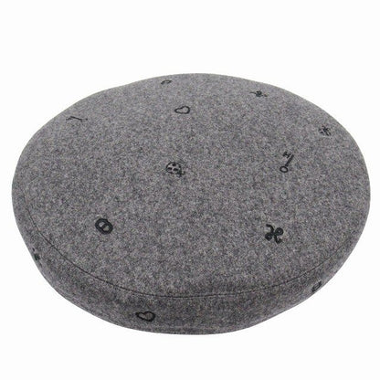 Hermes "saint-Honore" Saint-Honore Cashmere Beret Hat Cap Chaine