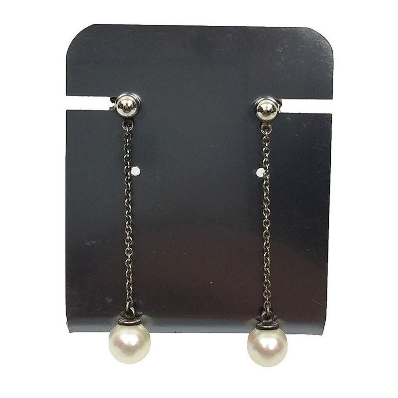 Tiffany Swing Pearl Earrings Silver Aq7815