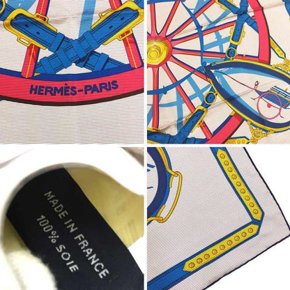 Hermes Scarf Kare90 Chemise En Roue Libre Aq7822