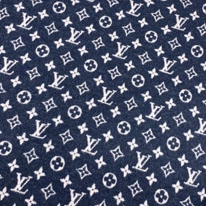 Louis Vuitton Monogram Cape Coat Poncho Outerwear Reversible Wool Navy
