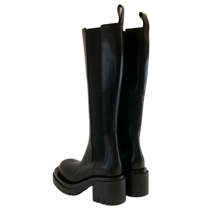 Bottega Venetaveneta Boots Long Boots Shoes Leather Black Unused Side Gore