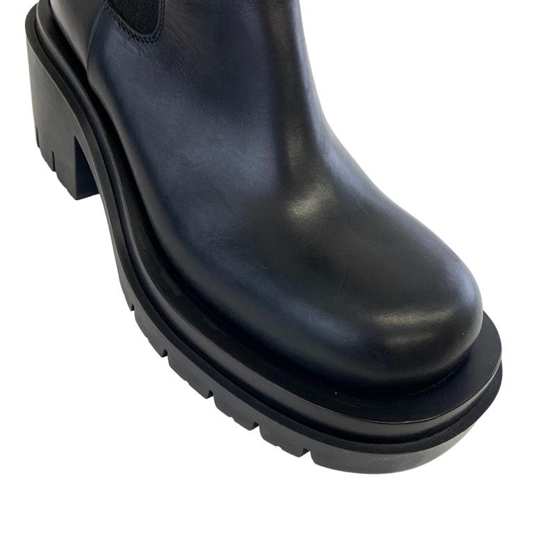 Bottega Venetaveneta Boots Long Boots Shoes Leather Black Unused Side Gore