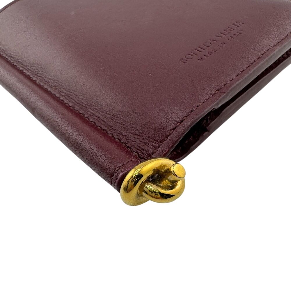 Bottega Veneta Compact Wallet Bifold Wallet Bordeaux Ladies