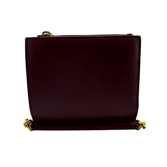 Bottega Veneta Compact Wallet Bifold Wallet Bordeaux Ladies