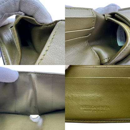 Bottega Veneta Compact Wallet Cassette Bifold Wallet Navy Unisex