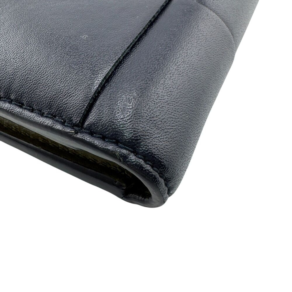 Bottega Veneta Compact Wallet Cassette Bifold Wallet Navy Unisex