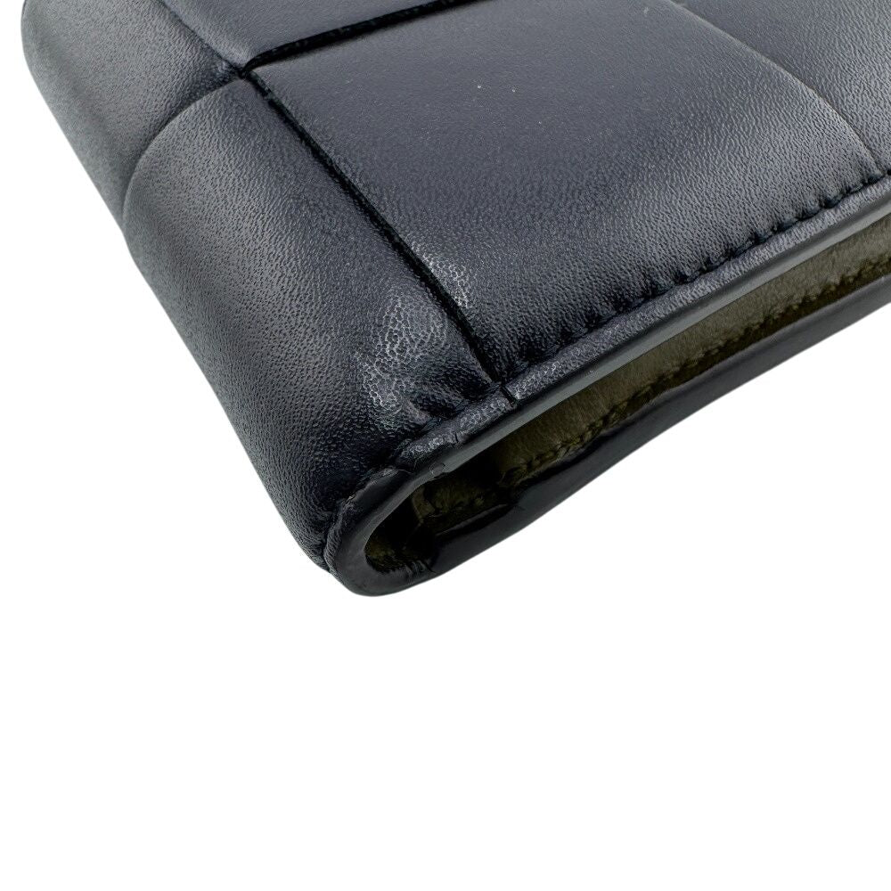 Bottega Veneta Compact Wallet Cassette Bifold Wallet Navy Unisex