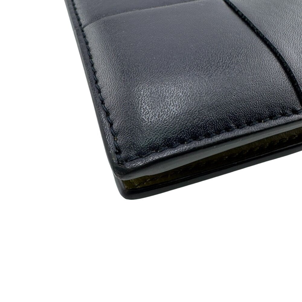 Bottega Veneta Compact Wallet Cassette Bifold Wallet Navy Unisex