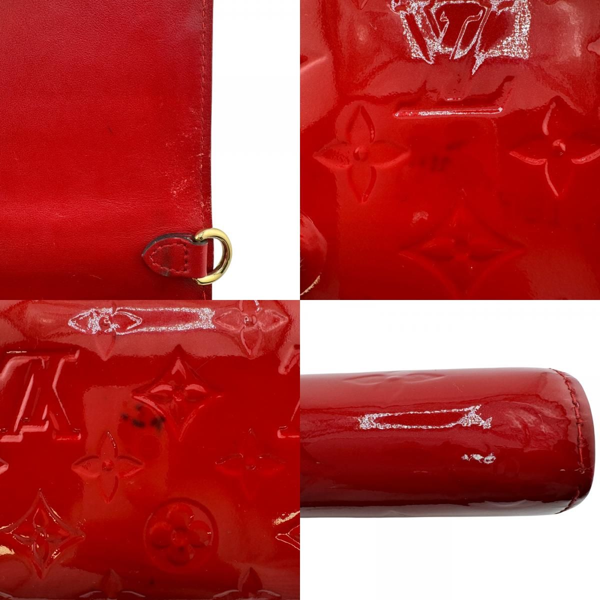 Louis Vuitton M90206 Portefeuille Sara Chain Wallet Chain Red Ladies