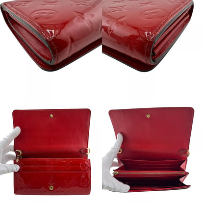 Louis Vuitton M90206 Portefeuille Sara Chain Wallet Chain Red Ladies