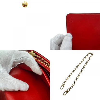 Louis Vuitton M90206 Portefeuille Sara Chain Wallet Chain Red Ladies