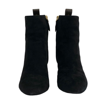Louis Vuitton Boots Short Boots Shoes Suede Black Ankle Boots Monogram Studs
