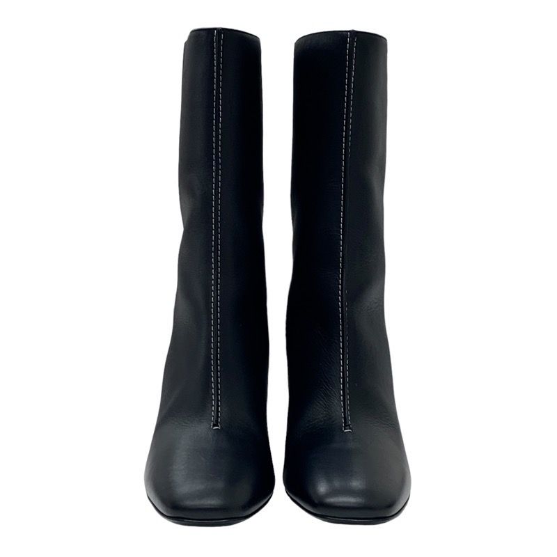 Hermes Defile Boots Short Boots Shoes Leather Black Stitching