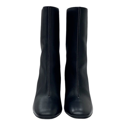 Hermes Defile Boots Short Boots Shoes Leather Black Stitching