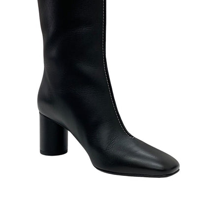 Hermes Defile Boots Short Boots Shoes Leather Black Stitching