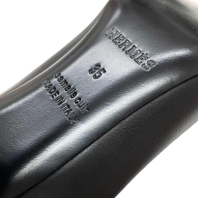 Hermes Defile Boots Short Boots Shoes Leather Black Stitching