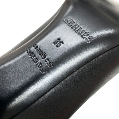 Hermes Defile Boots Short Boots Shoes Leather Black Stitching