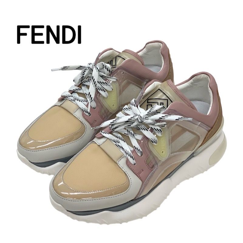 Fendi Sneakers Shoes Fabric Leather Multicolor Logo