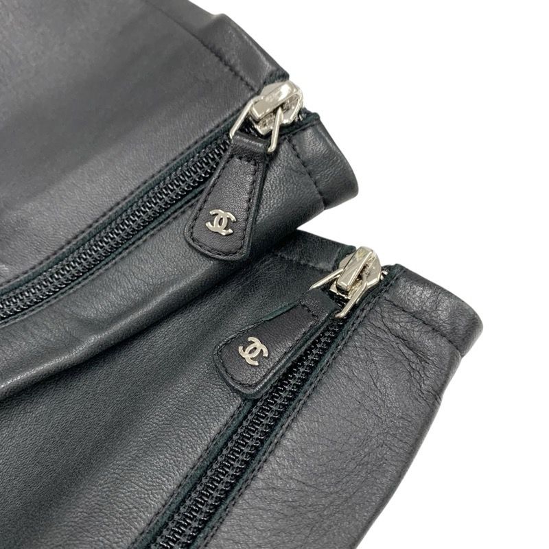 Chanel Boots Long Boots Shoes Leather Suede Black Thigh High Boots Knee High