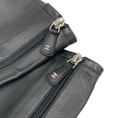 Chanel Boots Long Boots Shoes Leather Suede Black Thigh High Boots Knee High