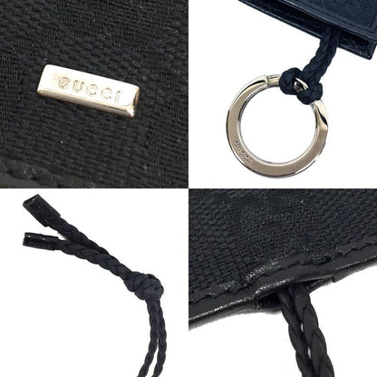 Sale Gucci GG Canvas Clochette Necklace Key Ring Key Holder Charm Black