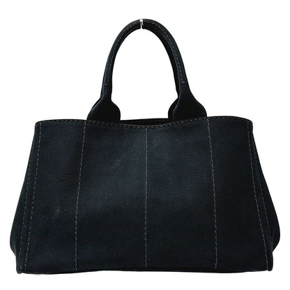 Prada Bag Ladies Brand Tote Bag Handbag Canapa Canvas Black Bn1877 Black Large