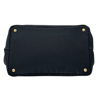 Prada Bag Ladies Brand Tote Bag Handbag Canapa Canvas Black Bn1877 Black Large