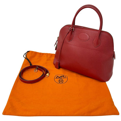 Hermes Bag Women'S Brand Handbag Shoulder Bag 2way Bolide 31 Ardennes Red Gold