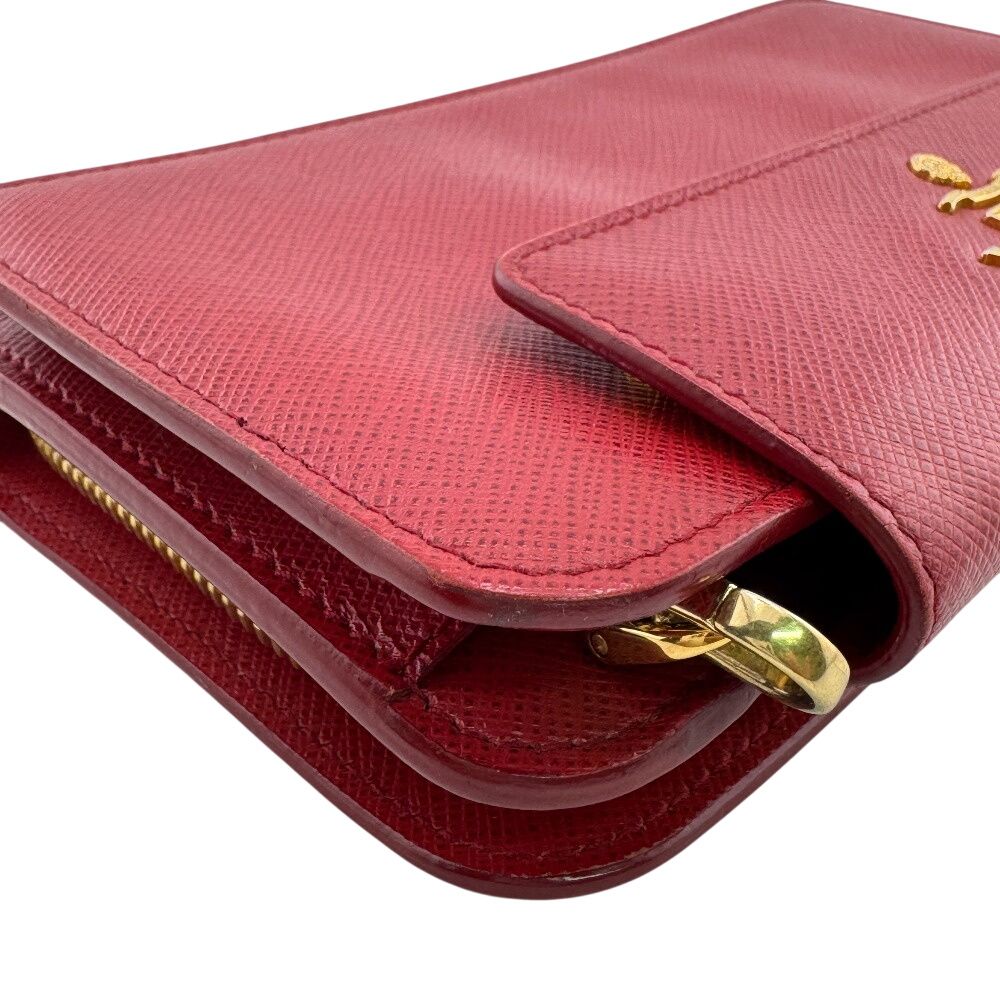 Prada Chain Wallet Chain Red Ladies