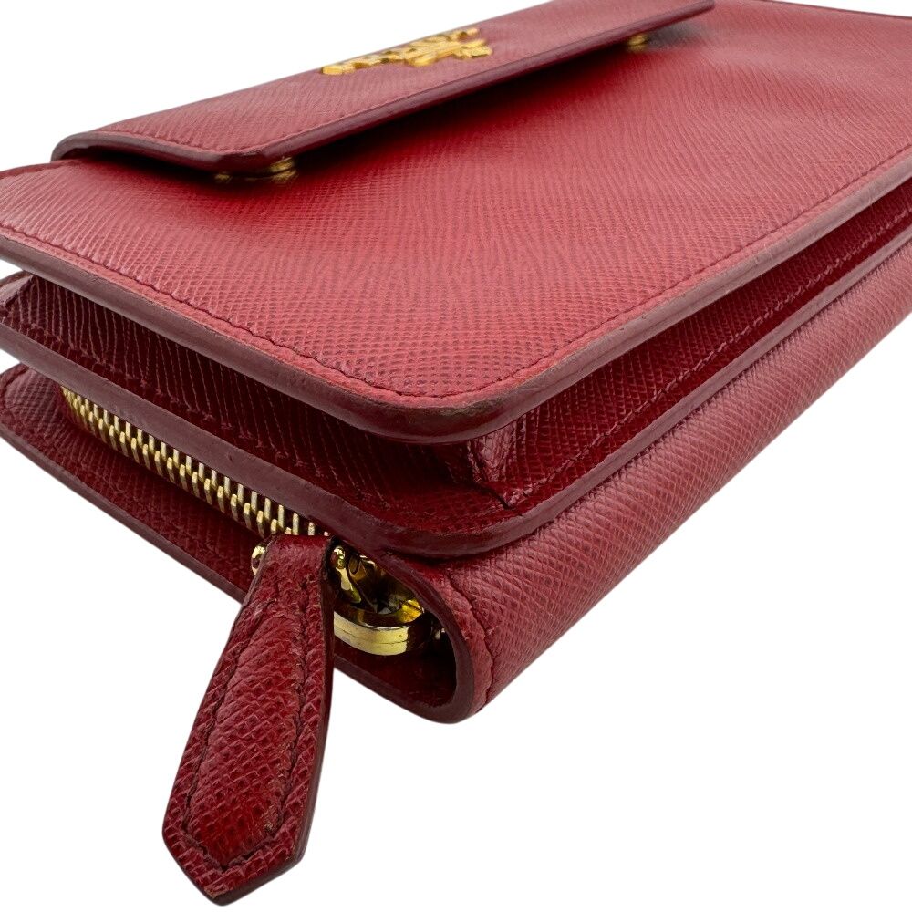 Prada Chain Wallet Chain Red Ladies