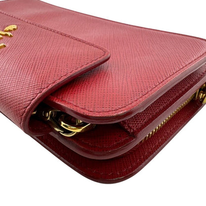 Prada Chain Wallet Chain Red Ladies