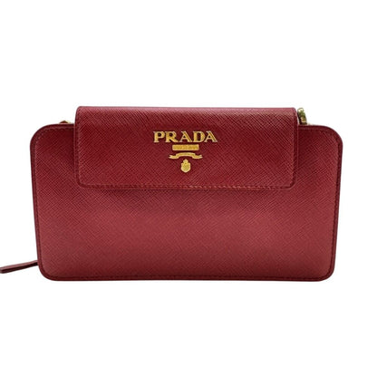 Prada Chain Wallet Chain Red Ladies